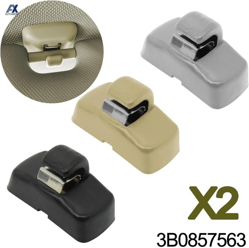 Wivplex 2pcs Sun Visor Hook Clips for Skoda Vehicles - Image 2