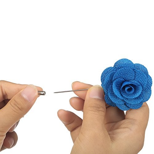 Pangda 15 Pieces Men's Lapel Pin for Men Suits Handmade Camellia Flower Boutonniere Pins for Men Wedding Bestman, 15 Color - Image 5