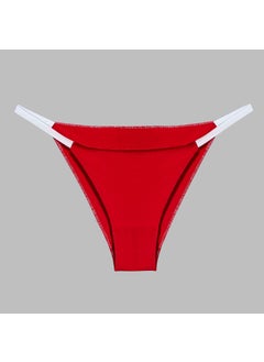 Yohannes Club Women, 3-Piece String Set, (Brazilian, T-Thong and Thong String Set), Red, Salmon, Black  - Image 3
