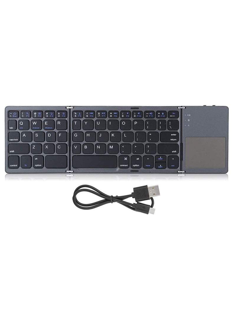 ELTRAZONE Portable USB Charging Wireless Foldable Keyboard, 560 Hours Standby Time Foldable Keyboard, Lightweight for Travel - Image 1