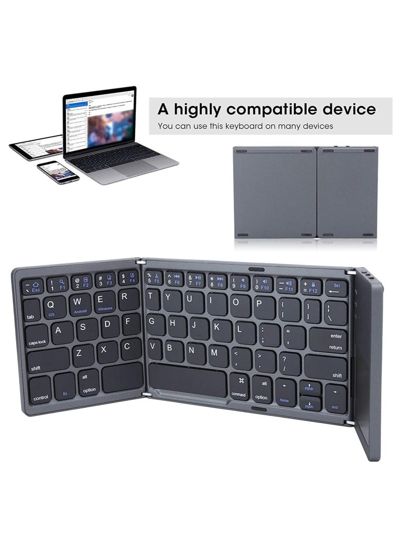 ELTRAZONE Portable USB Charging Wireless Foldable Keyboard, 560 Hours Standby Time Foldable Keyboard, Lightweight for Travel - Image 3