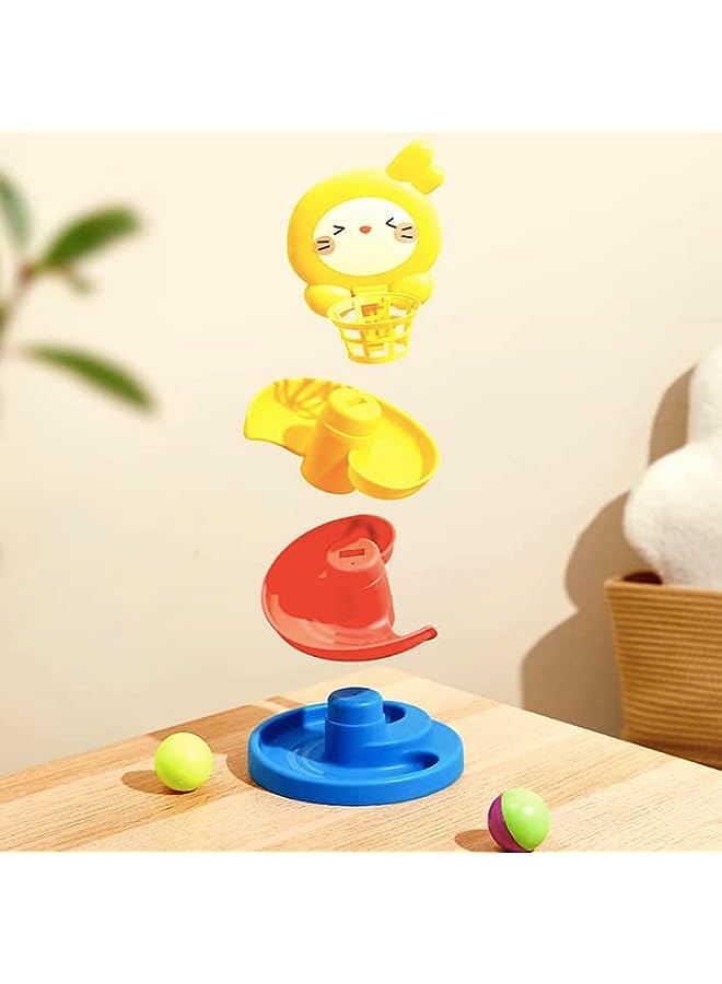 vesus Educational Baby Activity Ball Rolling Toy, 5 Layers, 3 Balls (Yellow Top) - Image 2