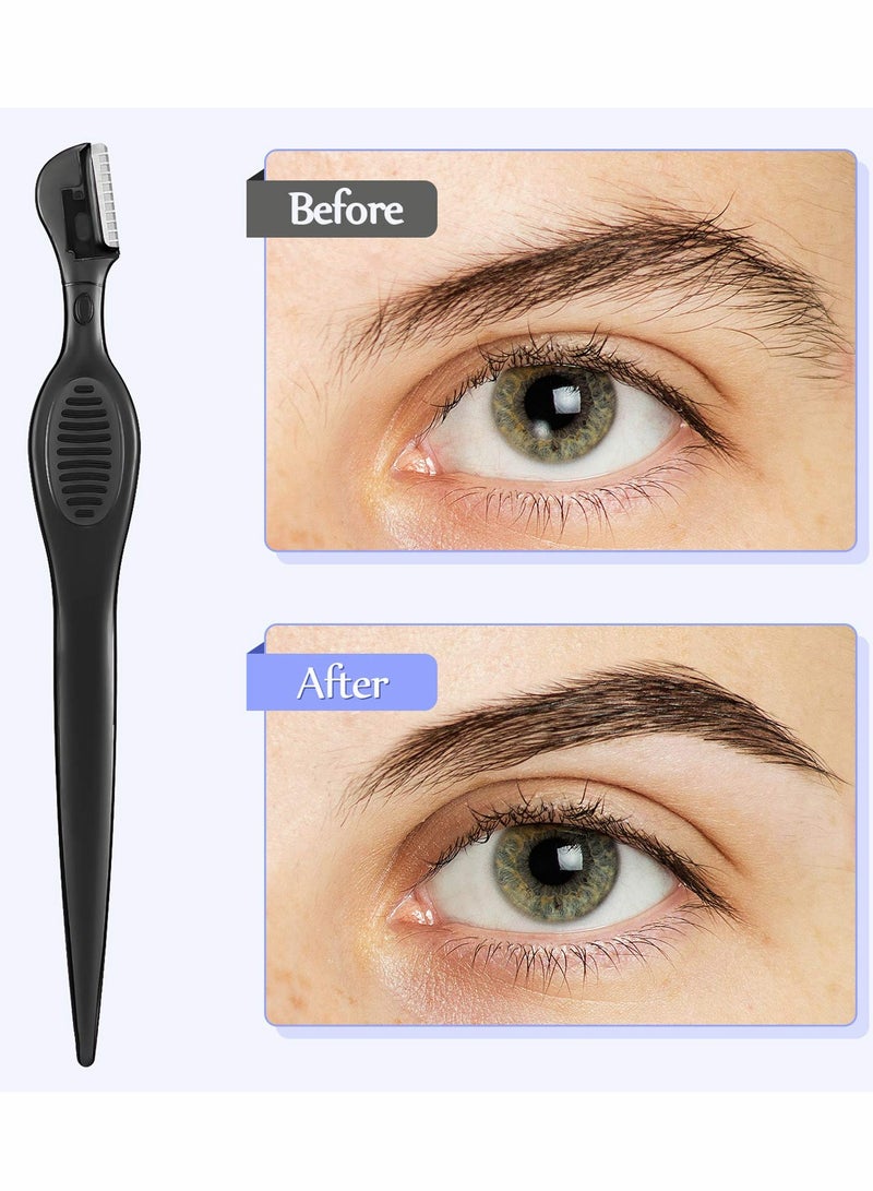 SOLARAE مزيل شعر الحواجب، ماكينة حلاقة وجه متعددة الوظائف بشفرة من الفولاذ المقاوم للصدأ، مزيل شعر للرجال والنساء للوجه (21 قطعة، أسود) - Image 3