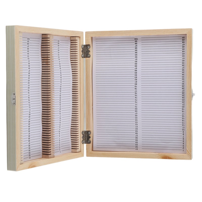 100-Slide Wooden Microscope Slide Storage Box - Natural Breathable Wood Structure - Fine Workmanship for Laboratory Slide Preservation - Image 5