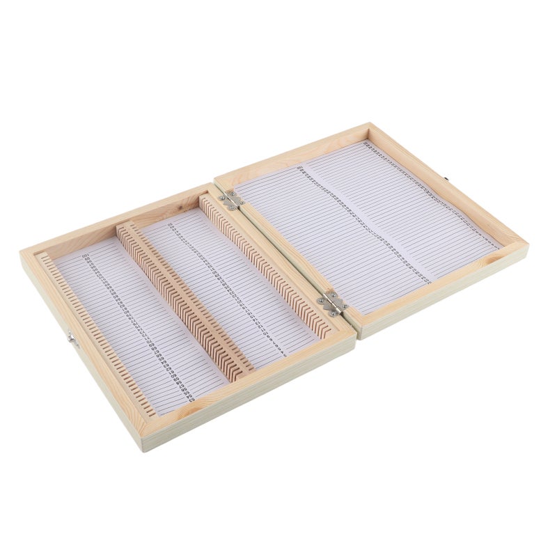 100-Slide Wooden Microscope Slide Storage Box - Natural Breathable Wood Structure - Fine Workmanship for Laboratory Slide Preservation - Image 4