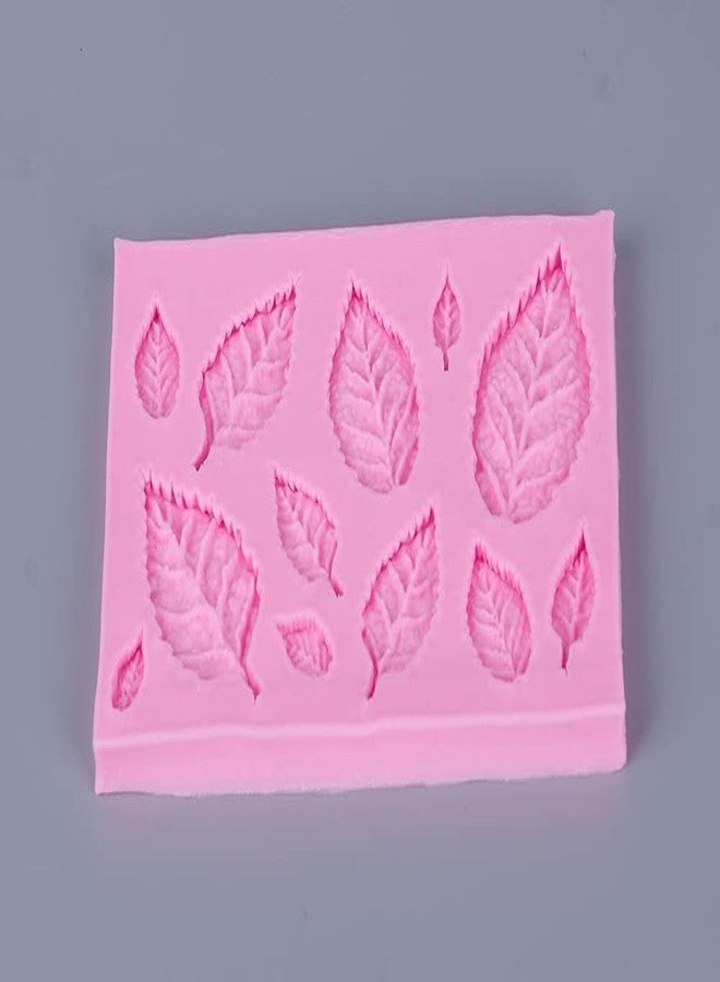 Dwuww 3Pcs 3D Small Leaf Molds Silicone for Sugar Paste, Chocolate, Fondant, Butter, Resin, Polymer Clay, Wax, Soap, Crafting Projects and Cake Decoration Clay Molds - Image 5