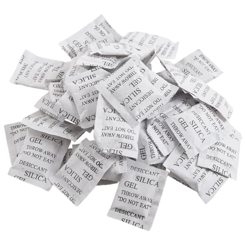 D-Fix Dfix Silica Gel 10 Gram Pouch Pack of50 Packets Silica Gel Pouches for Room Kitchen Wardrobe Cupboard Car Bedroom Camera Lenses Shoes  - Image 1
