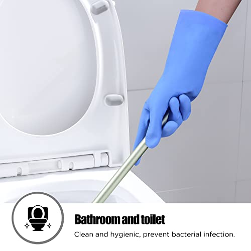 IUCGE Blue Anti-Slip Dishwashing Gloves, 2 Pairs, Small - Image 5
