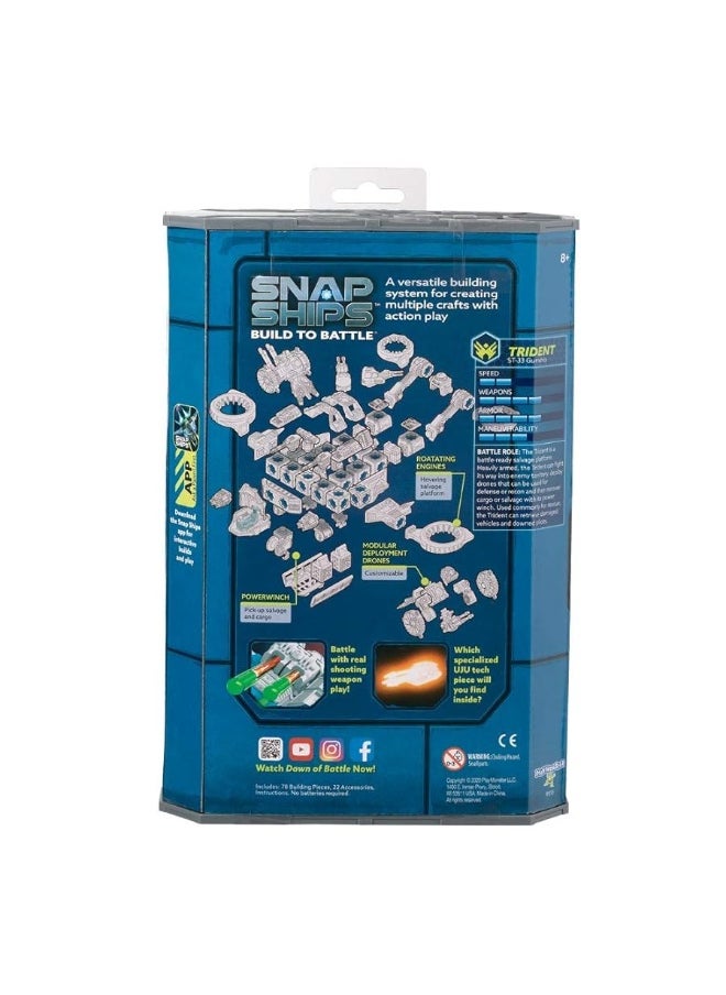 SNAP SHIPS â€” Trident ST-33 Gunship â€” Building Construction Toy for Custom Building and Battle Play â€” for Ages 8+  - Image 1