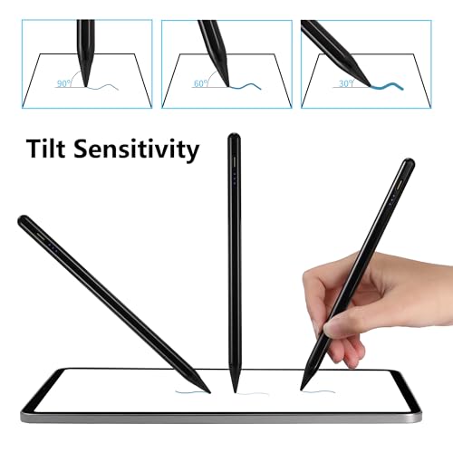 Waiktyne Stylus Pen for iPad A16 11th 10th 9th 8th 7th 6th Generation, iPad Pro 12.9 11 13 inch M4, iPad Air M3 M2 5th 4th 3rd Gen, iPad Mini A17 Pro 7 6 5, for Apple Pencil Pro 1st 2nd Gen Alternative (Black) - Image 4