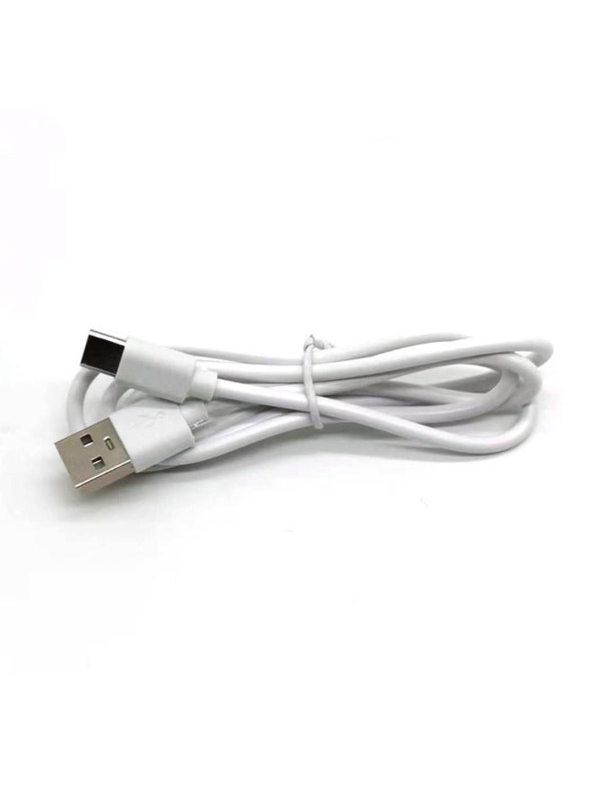Type-c Charging Line Data Short Line 2A Power Toy Pure Copper Bluetooth Headset Small Fan With Machine Line Customization-Color:2a White — 0.8m  - Image 1