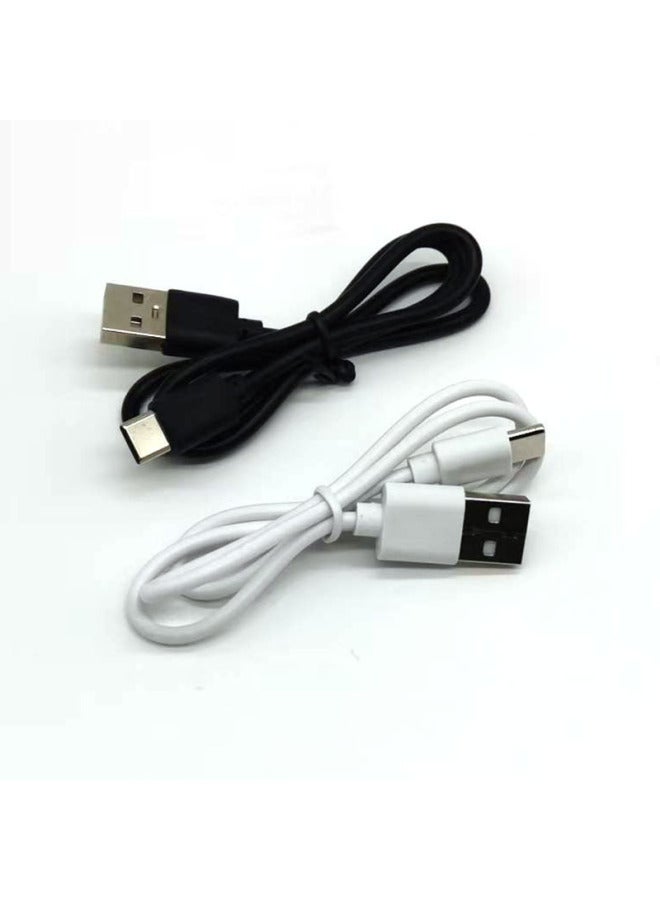 Type-c Charging Line Data Short Line 2A Power Toy Pure Copper Bluetooth Headset Small Fan With Machine Line Customization-Color:2a White — 0.8m  - Image 4