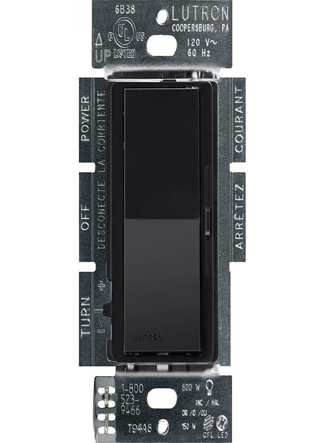 لوترون مفتاح تعتيم LED+ من لترون DVCL-153P-BL، عبوة واحدة، أسود - Image 1