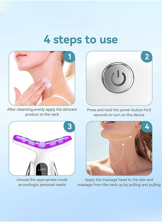 Generic - Neck Face Massager, 7-in-1 Portable Facial Massager for Enhanced Face, Neck and Shoulder Care with Vibrating and Warming Function - Image 1