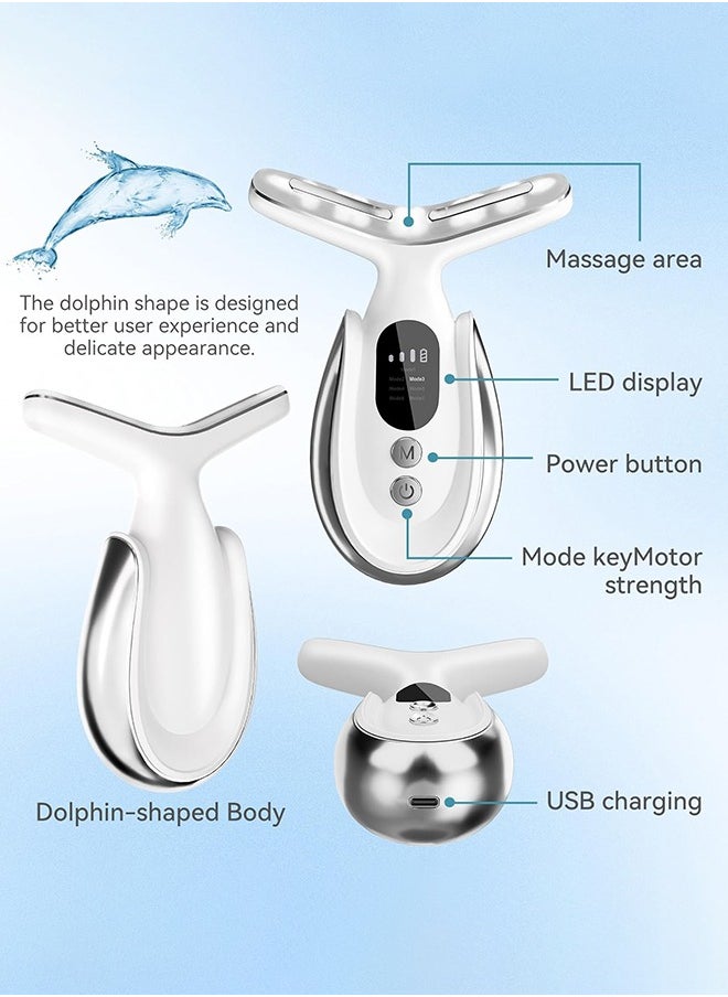 Generic - Neck Face Massager, 7-in-1 Portable Facial Massager for Enhanced Face, Neck and Shoulder Care with Vibrating and Warming Function - Image 1