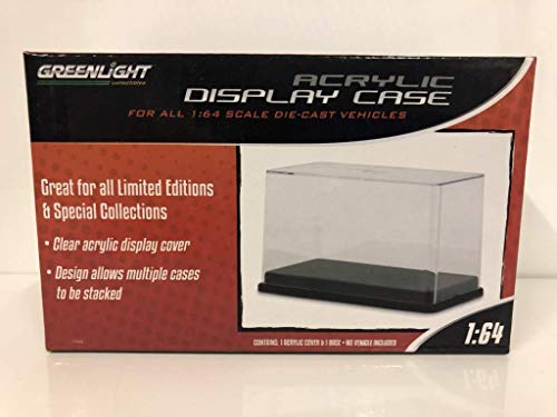 GreenLight Collectible Acrylic Display Show Case with Black Plastic Base for 164 Scale Model Cars by Greenlight - Image 1