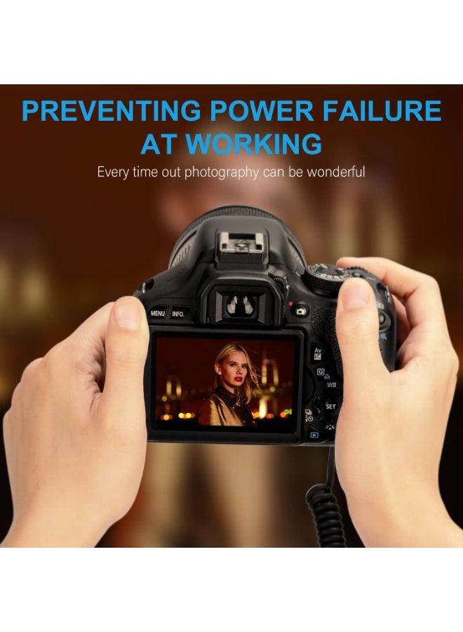 TUNKE Camera Dummy Battery Type-C to LP-E6NH, for Canon R5, R5 C, R6, R7, R, 5D II/III/IV, 6D, 6D II, 7D, 7D II, 60D, 60Da, 70D, 80D, 90D, XC10, XC15, 5DS, 5DS R Cameras - Image 2