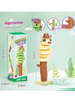 fashionhome Cute Cartoon Whistling Snake Toy Twisting Whistle Animal Toy Toddler Whistle Decompression Swinging Force Control Balance Toy Preschool Learning Educational Toy for Kids  - Image 1
