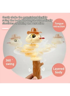 fashionhome Cute Cartoon Whistling Snake Toy Twisting Whistle Animal Toy Toddler Whistle Decompression Swinging Force Control Balance Toy Preschool Learning Educational Toy for Kids  - Image 2