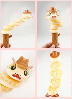 fashionhome Cute Cartoon Whistling Snake Toy Twisting Whistle Animal Toy Toddler Whistle Decompression Swinging Force Control Balance Toy Preschool Learning Educational Toy for Kids  - Image 3
