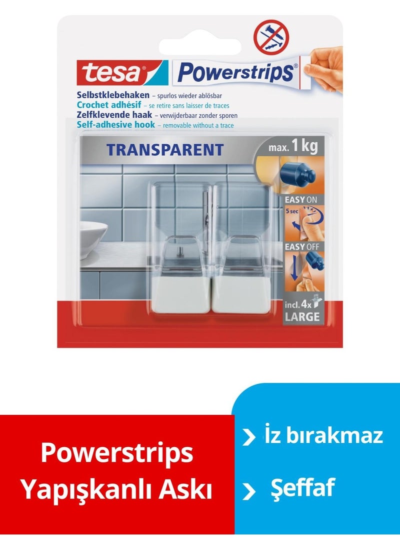 Tesa - Powerstrips Transparent Strap, White - Image 1