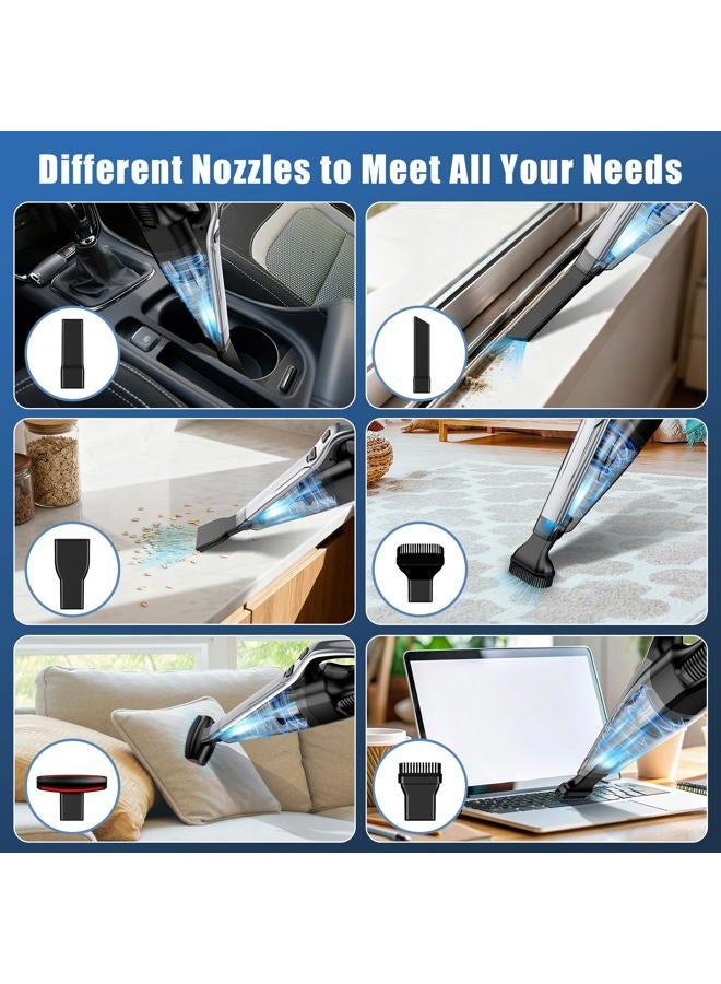 SAKOLD Car Vacuum, Pet Hair Eraser, Cordless Handheld Vacuum with Powerful Suction, Type-C Charge, 2 Suction Modes, 6-in-1 Portable Mini Vacuum for Home, Car, Office Desk, Keyboards - Image 2
