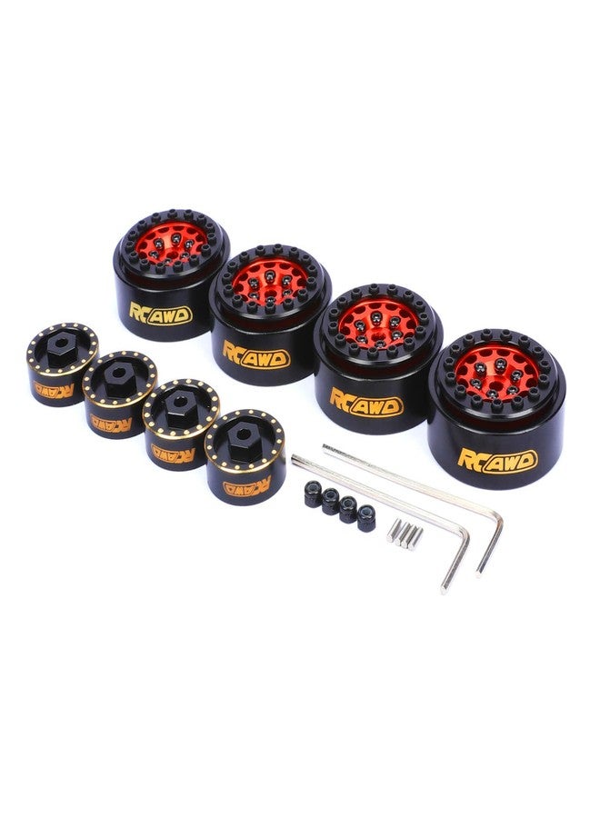 RCAWD Brass Weighted Wheels for Trx4m and Axial Scx24 Deadbolt Chevrolet Wrangler Gladiator Bronco Crawlers Upgrade Parts - Image 1