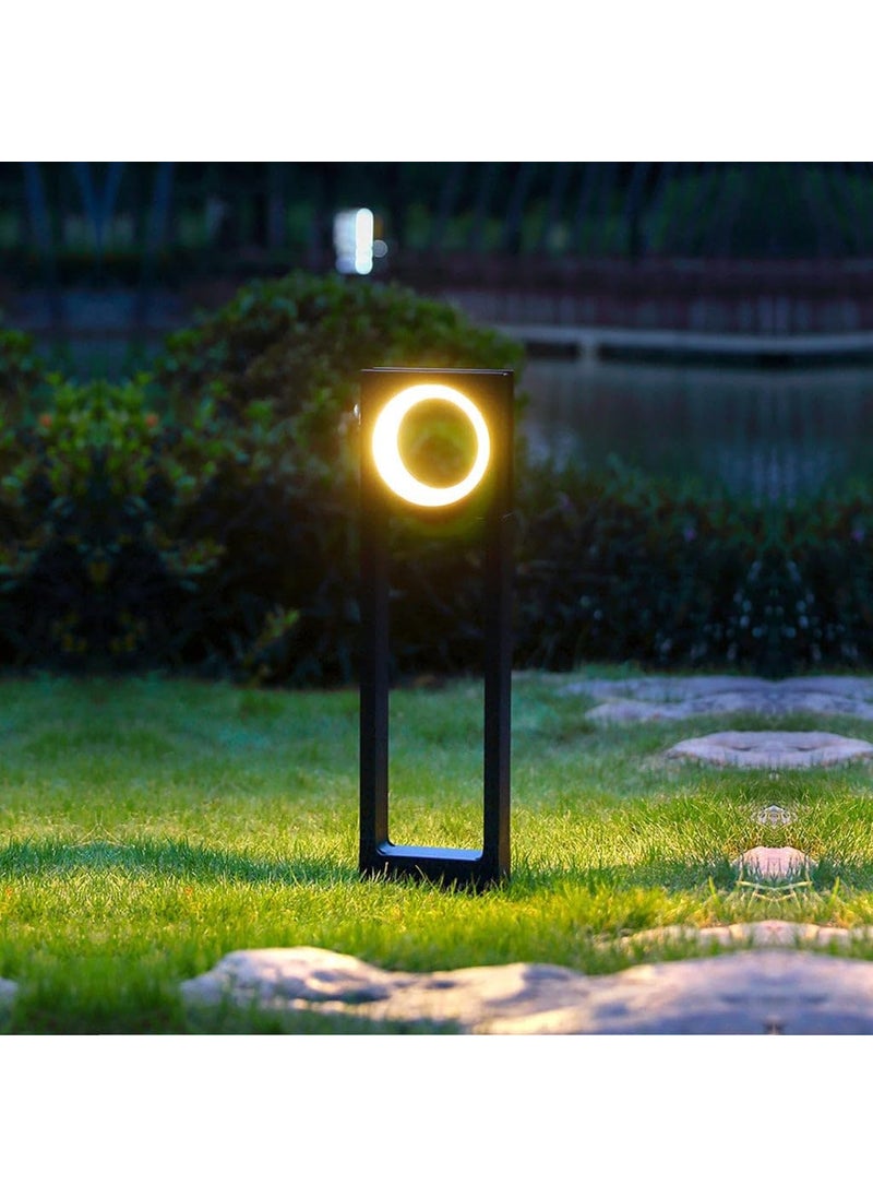 Harold Electricals Harold Electricals Modern Luminara Guard Bollard Garden Light Black Square Led Outdoor Post Light Ip65 Household Waterproof Pole Lantern Lamp Pillar Lights Rectangular  - Image 2