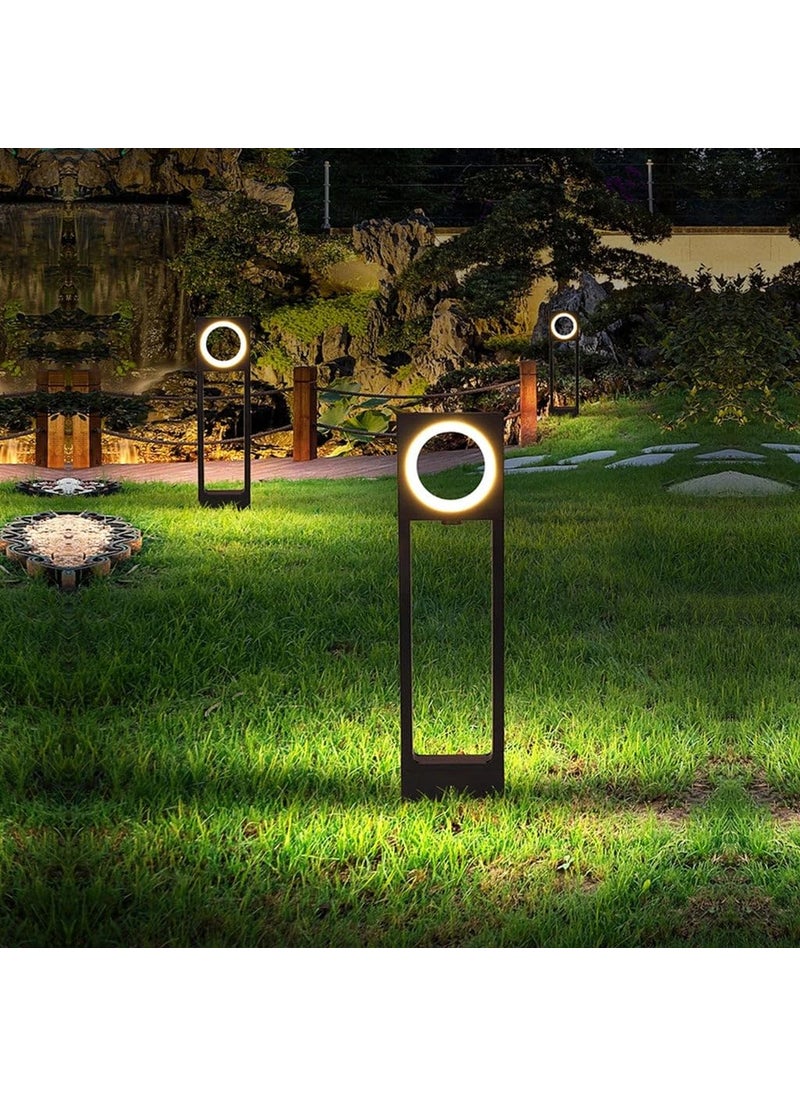 Harold Electricals Harold Electricals Modern Luminara Guard Bollard Garden Light Black Square Led Outdoor Post Light Ip65 Household Waterproof Pole Lantern Lamp Pillar Lights Rectangular  - Image 3