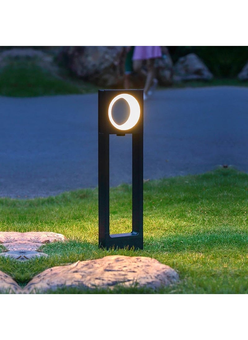 Harold Electricals Harold Electricals Modern Luminara Guard Bollard Garden Light Black Square Led Outdoor Post Light Ip65 Household Waterproof Pole Lantern Lamp Pillar Lights Rectangular  - Image 1
