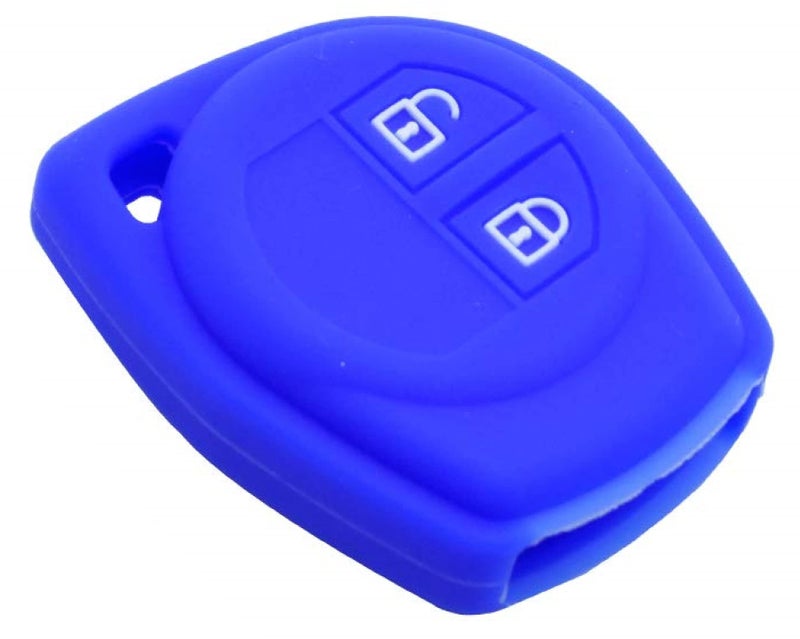 Shopoflux Silicone Key Cover Compatible with Maruti Suzuki Swift | Wagonr | Baleno | Celerio | Swift Dzire | Ertiga | Alto | Fronx | Breza | S Presso | Ignis (Black + Blue) - Image 4