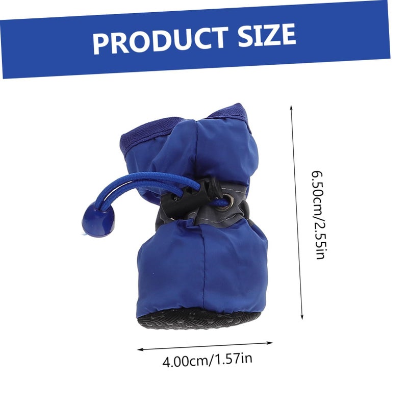 Totority 3pcs Pet Rain Boots Durable Dog Shoes All Weather Red Black Blue Easy Wear Non Slip Design Size L - Image 3