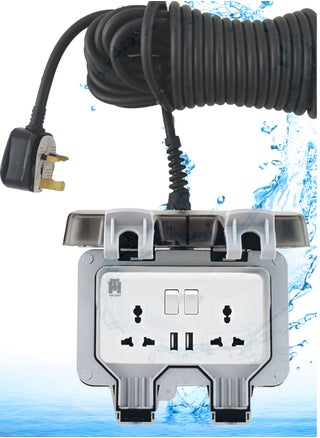 Hassan Waterproof 13A Universal Extension Socket with 2 USB Ports - High Quality Material, Ample Cable Length, User-Friendly Design, IP66 Rated - pzsku/Z47D3758CA7FC53757DFCZ/45/_/1712566209/0aa8e8b4-93b6-483a-af27-2adff1e58511