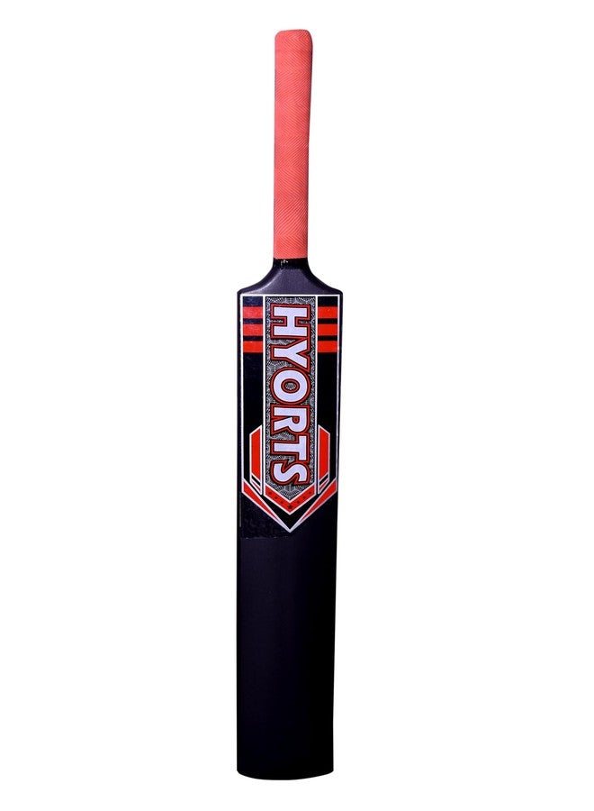 HYORTS Lightweight Fiber Plastic Cricket Hard Hitting Bat - Black Colour - Image 1