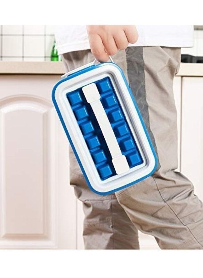 Generic - Portable Silicone Ice Cube Bin With Storage For Freezer, Easy Push And Pop Out Ice Cube Maker Mold - Image 1