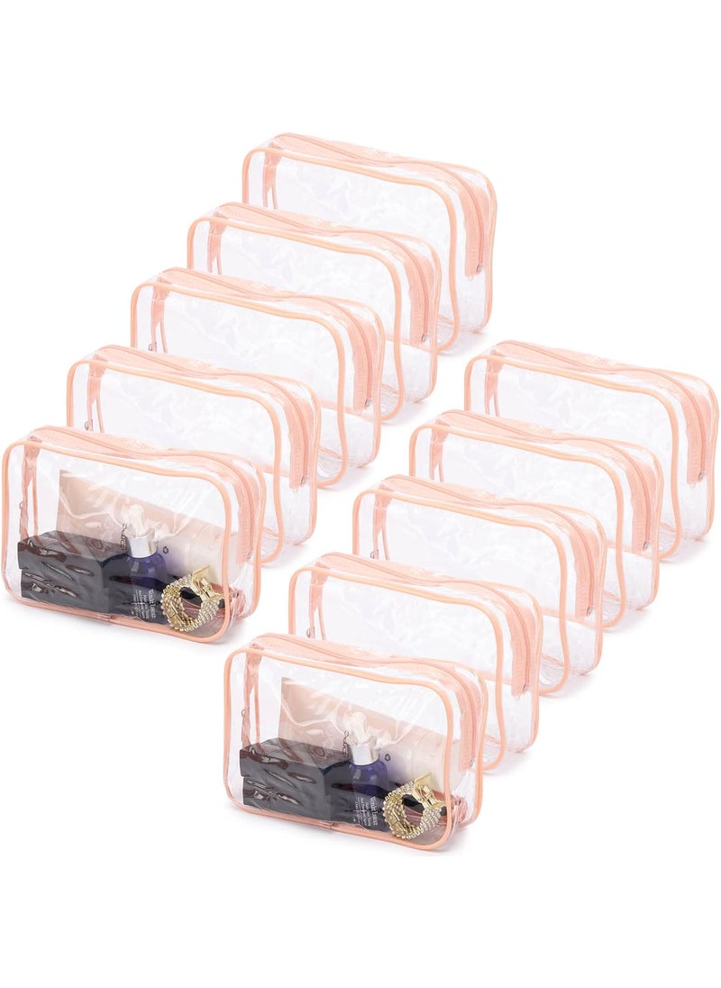 Tbestmax Tbestmax 10 Pack Clear Cosmetic Bags Makeup Bags Portable Waterproof TSA Approved Travel Toiletry Bags Organizer 