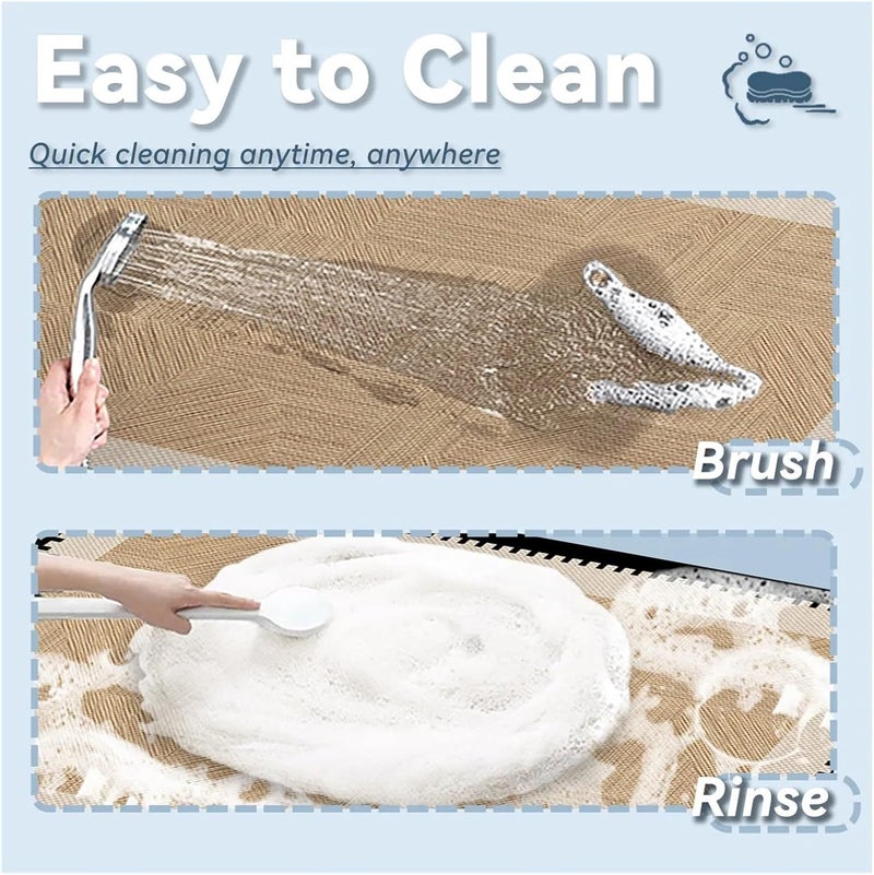 Luxury Vintage Diatomite Bath Mat Bathroom Carpet Super Absorbent Shower Foot Mats Non Slip Quick Dry Toilet Room Rugs Doormat(C,60cmx90cm) - Image 2