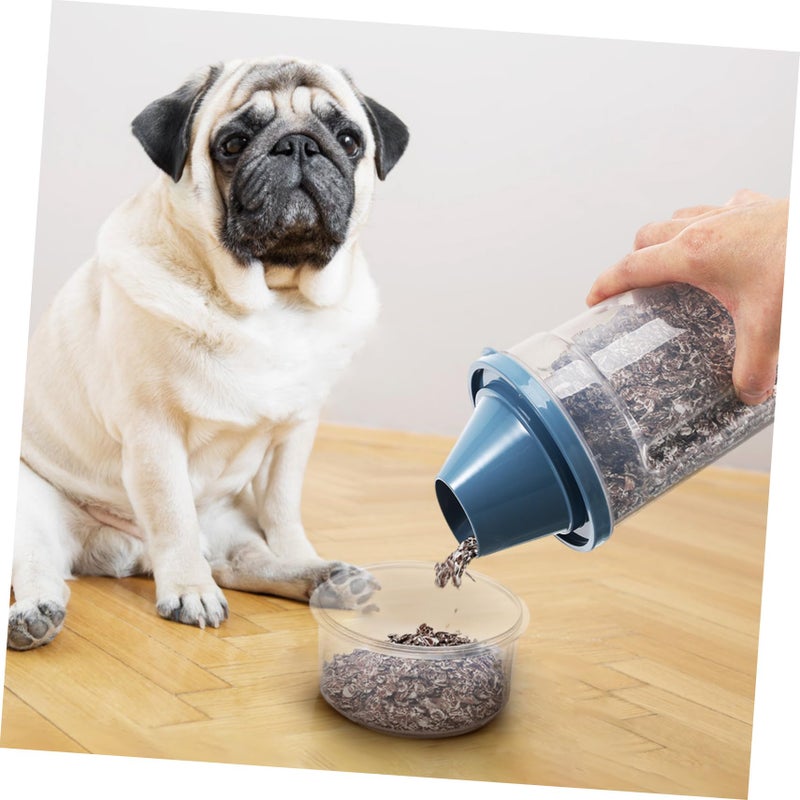 2pcs Airtight Pet Food Storage Containers Clear with Grip Groove Preserve Freshness - Image 3