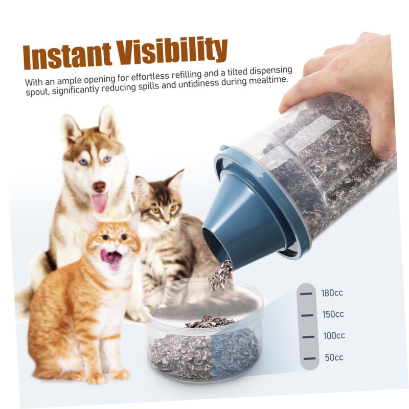 2pcs Airtight Pet Food Storage Containers Clear with Grip Groove Preserve Freshness - Image 5