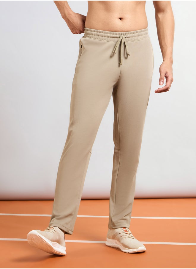 Technosport Men Brown Solid 4-Way Stretch Track Pants  - Image 2