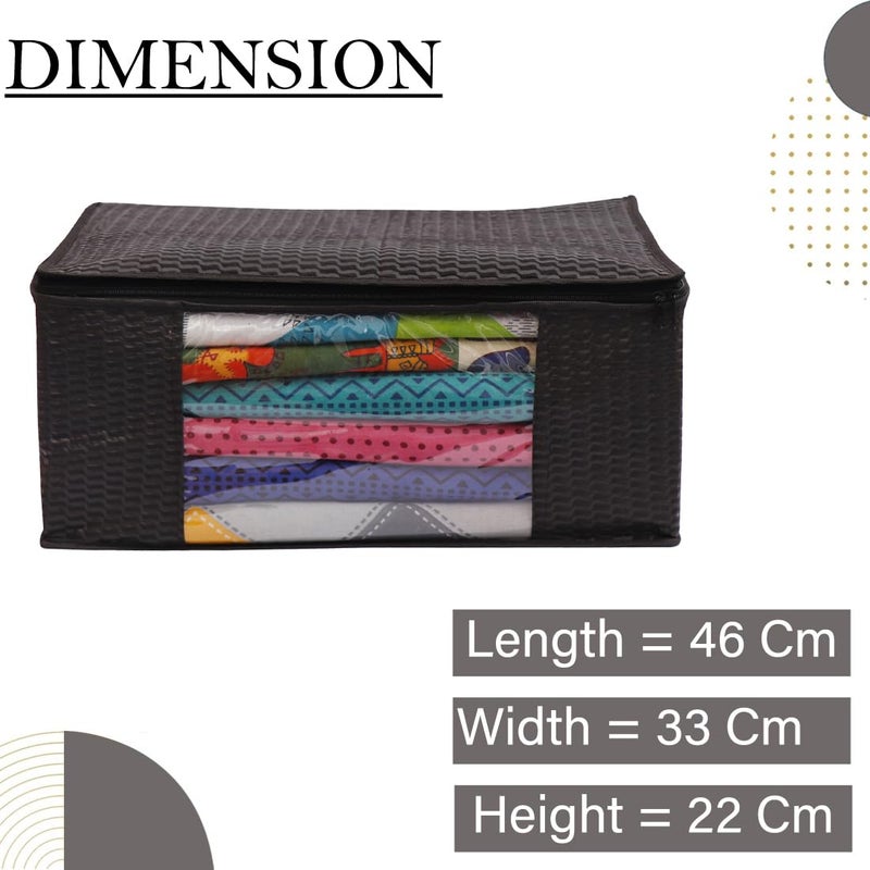 AI ANKIT INTERNATIONAL Shaping Fabric Garment Cover - Non-Woven 90 GSM with Transparent Window & Double Metal Zipper - Pack of 6 - Image 5