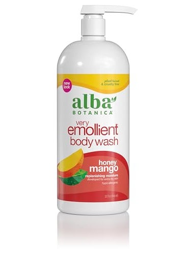 Alba Botanica - Alba Botanica Very Emollient Body Wash, Honey Mango, 32 Oz (Packaging May Vary) - Image 1