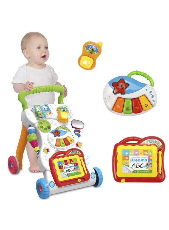 ضحكة  ممشى أطفال DEHKAH مع أضواء وموسيقى ‒ مشّاية آمنة قابلة للتعديل لتعليم المشي للأطفال والرضع - Image 3