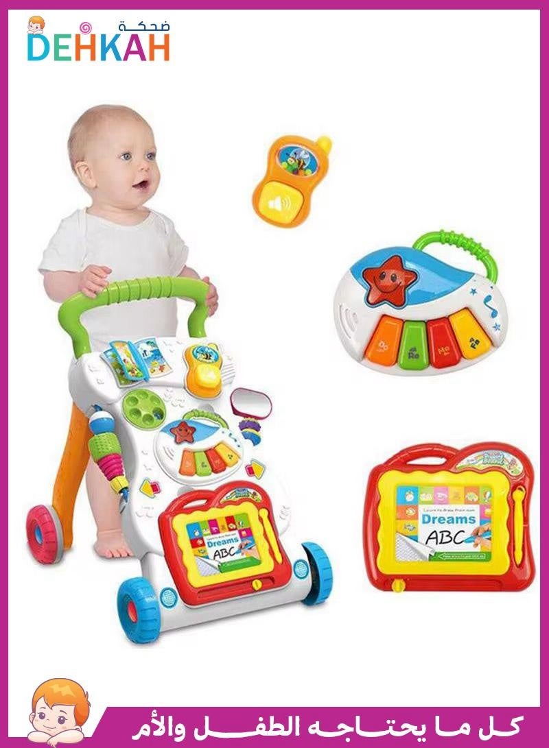 ضحكة  ممشى أطفال DEHKAH مع أضواء وموسيقى ‒ مشّاية آمنة قابلة للتعديل لتعليم المشي للأطفال والرضع - Image 1