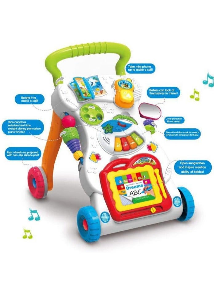 ضحكة  ممشى أطفال DEHKAH مع أضواء وموسيقى ‒ مشّاية آمنة قابلة للتعديل لتعليم المشي للأطفال والرضع - Image 4