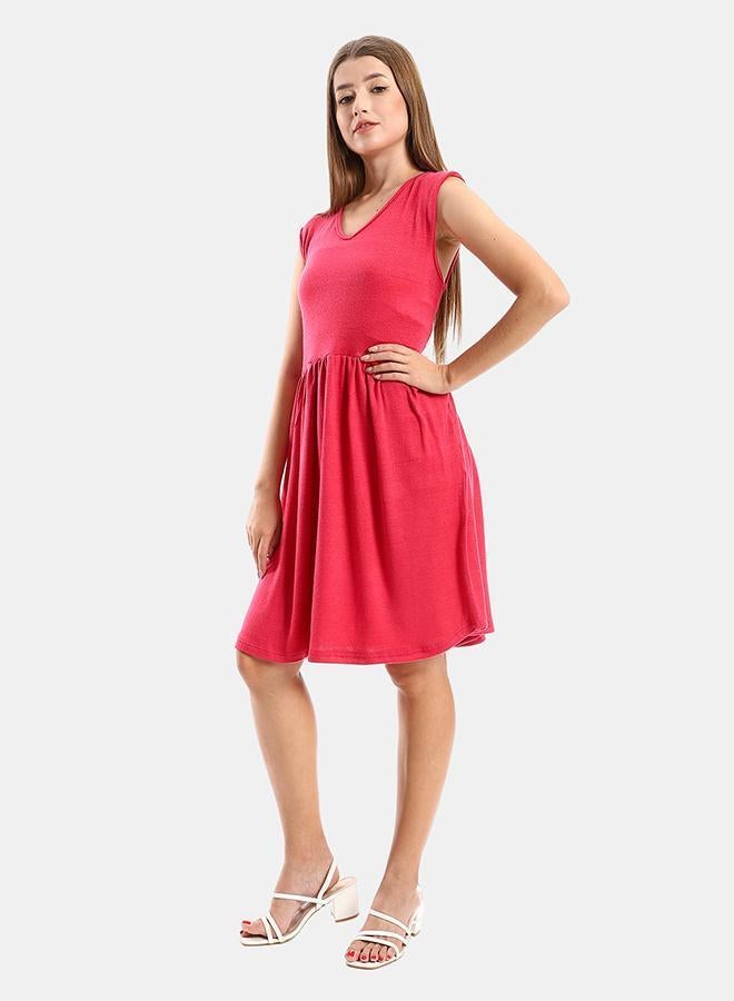 kady Jamila Women Solid Sleeves Tiered Sleepshirt fushia ,fushia-XXL - Image 2