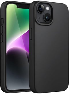 Jetech JETech Silicone Case for iPhone 14 6.1-Inch, Silky-Soft Touch Full-Body Protective Phone Case, Shockproof Cover with Microfiber Lining (Black) 