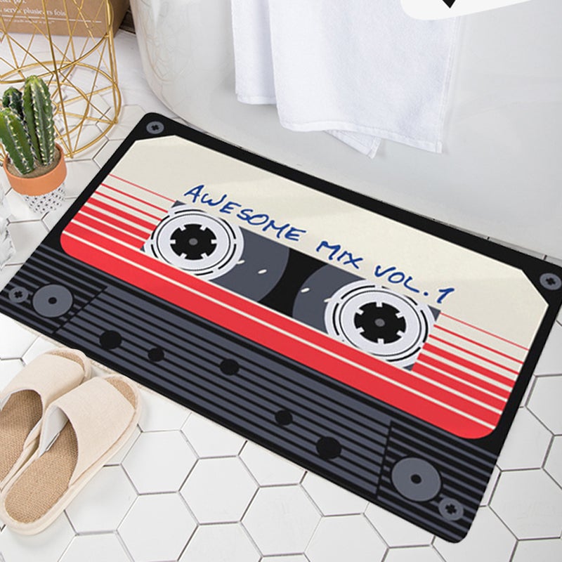 Vintage Tape Printing Non slip Water Absorbent Mat Pad Bathroom Kitchen (4#) - Image 5