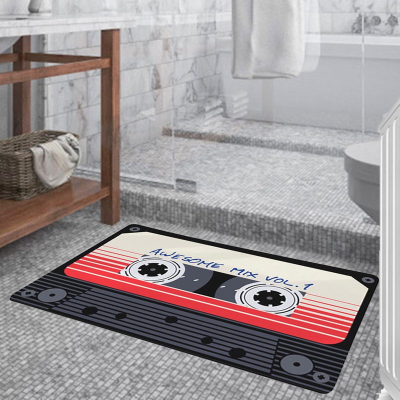 Vintage Tape Printing Non slip Water Absorbent Mat Pad Bathroom Kitchen (4#) - Image 3