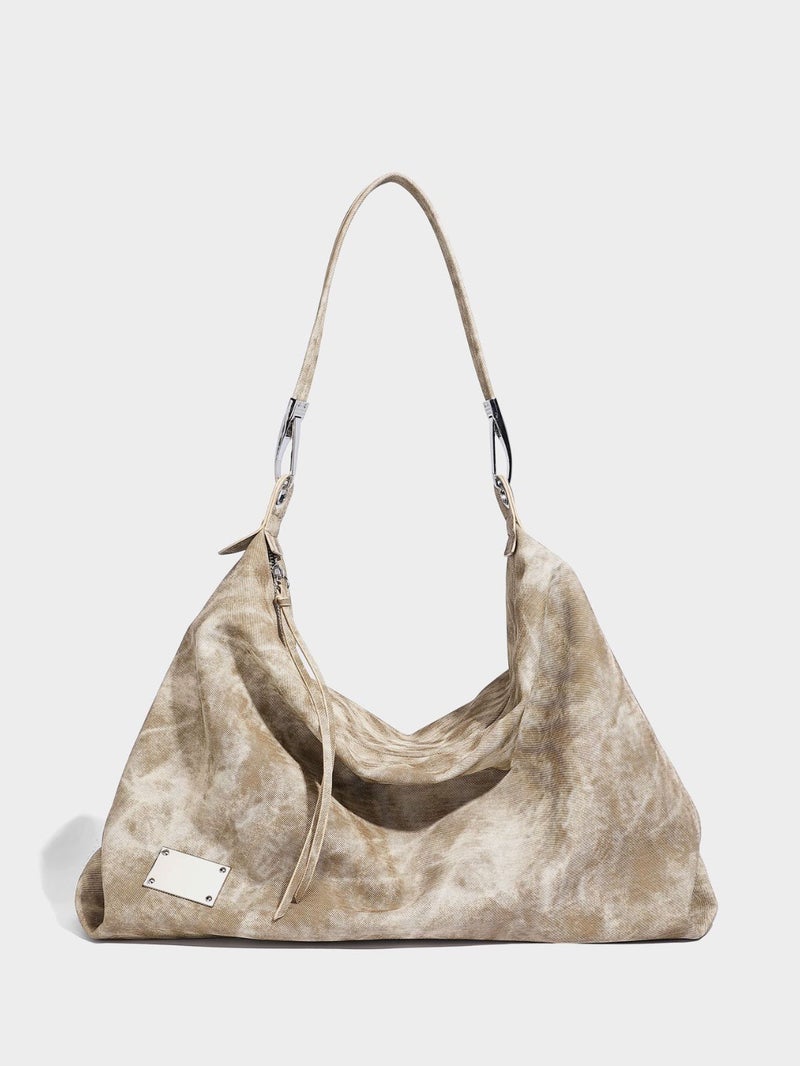 Large-Capacity Versatile Commuter Shoulder Bag In A Dune Wasteland Style With Tie-Dye Design, Suitable For Underarm Carry, Can Be Used As A Crossbody Commuter Bag - Image 3